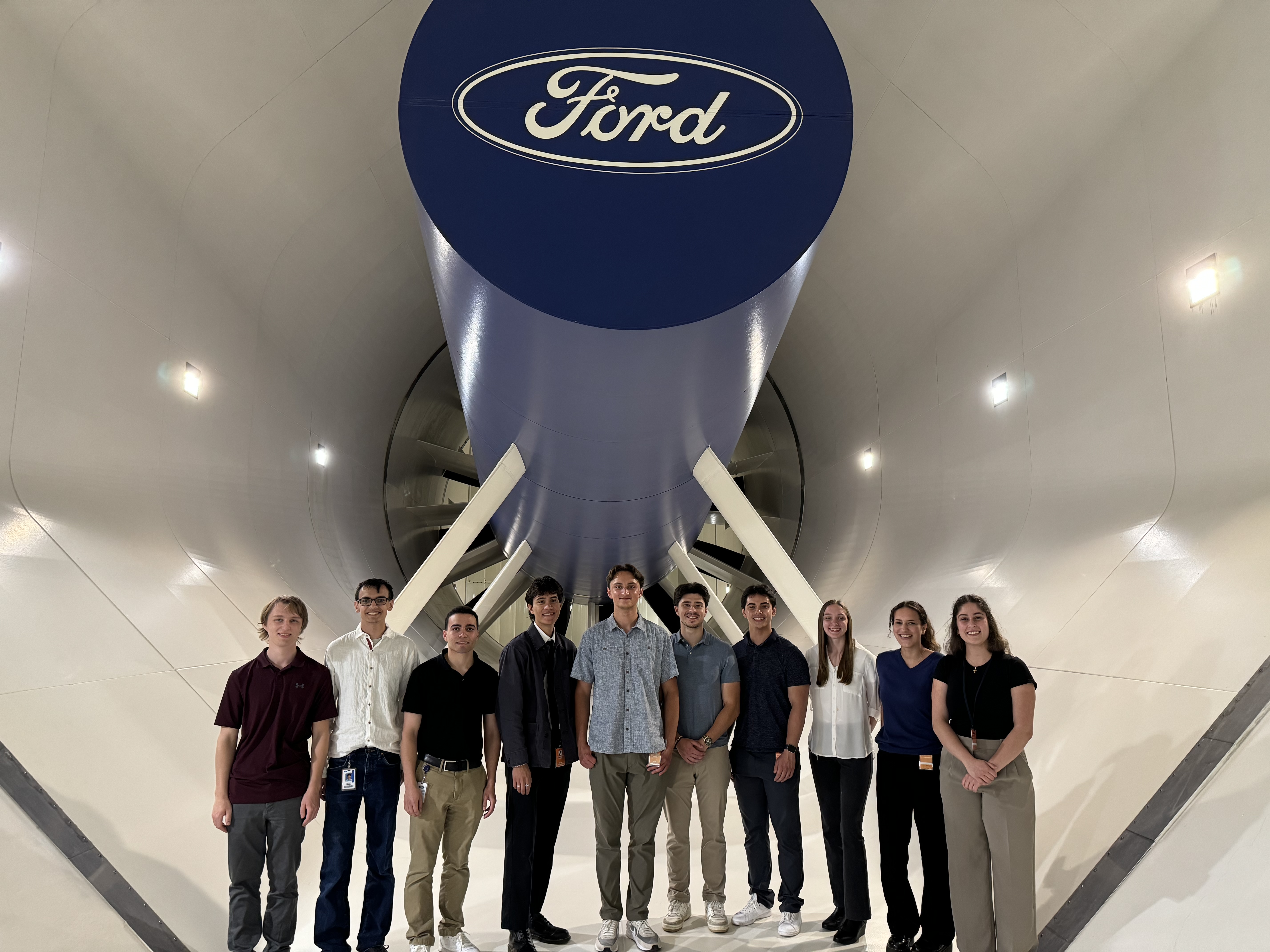 VPEC Interns in the Ford Wind Tunnel
